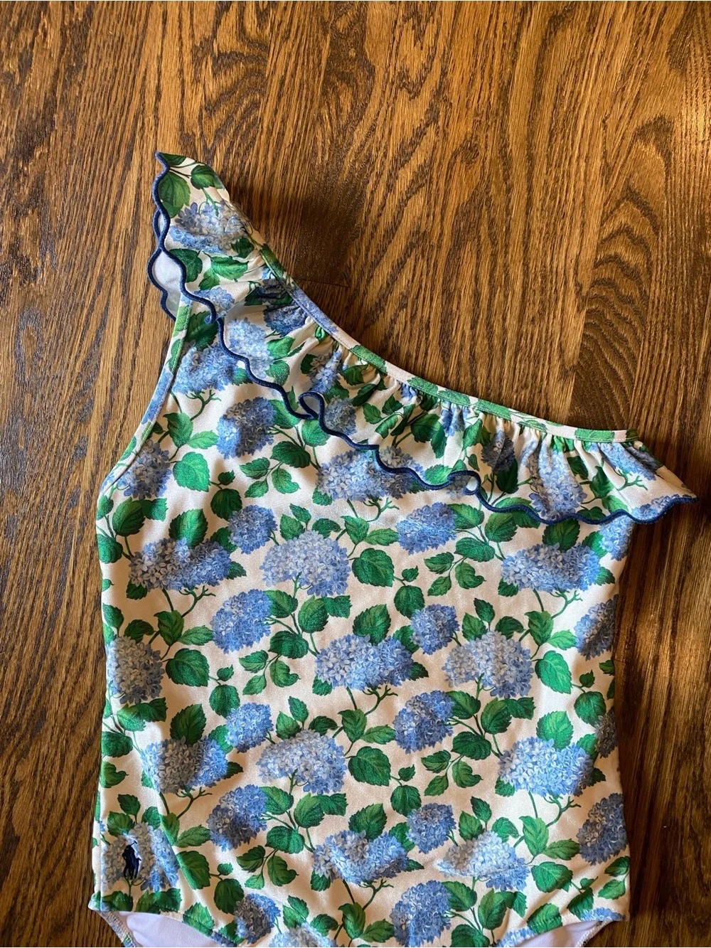 Polo Ralph Lauren one shoulder one piece swimsuit floral print girls size 14